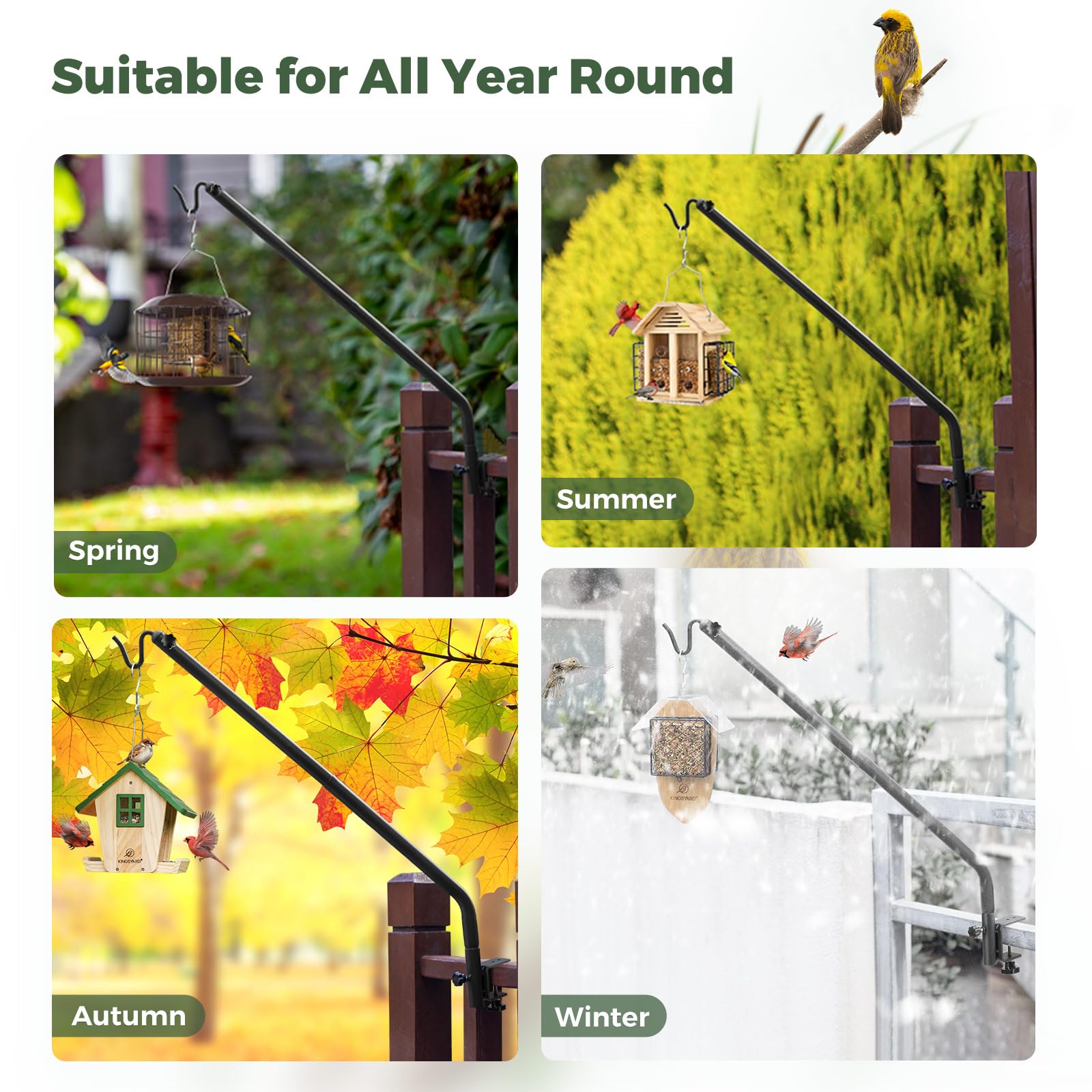 Kingsyard planter hook ideal for balcony garden setups