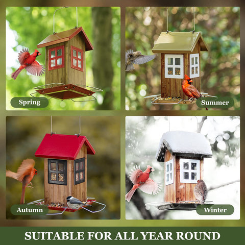 Kingsyard ready-to-gift feeder with seeds to attract garden birds