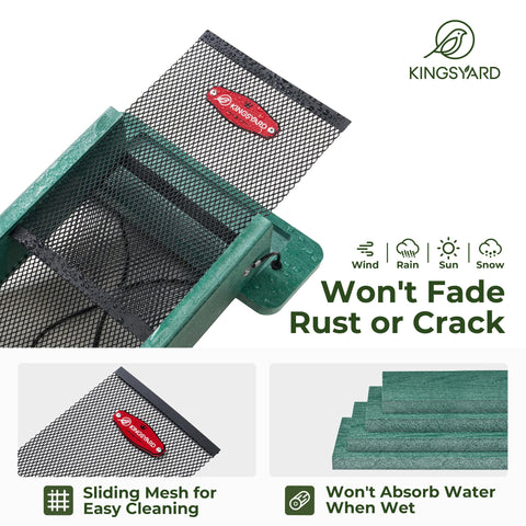 Kingsyard recycled plastic construction resists weather and fading