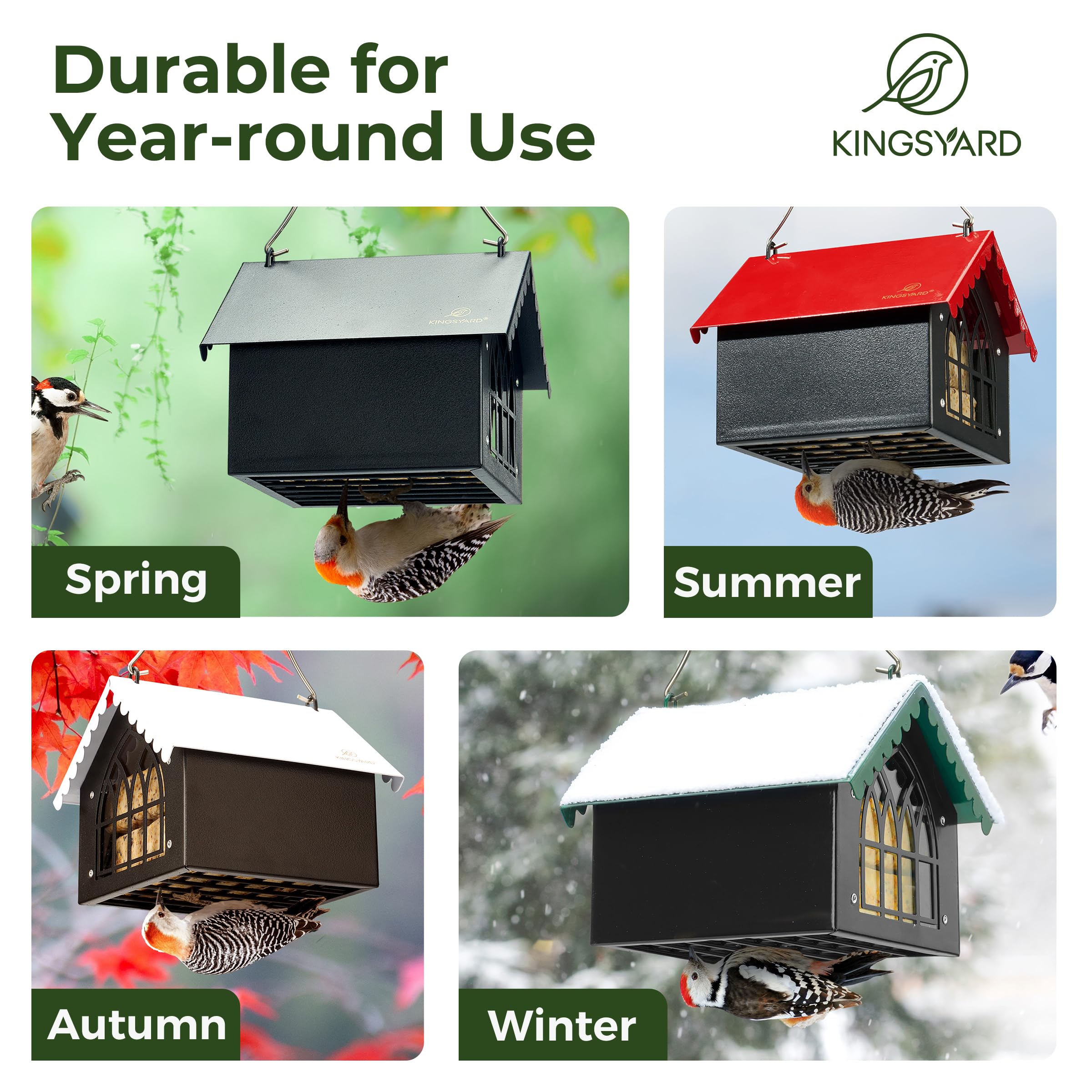 Kingsyard removable roof enables easy refilling and cleaning