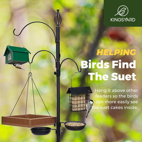 Hangs securely outdoors on decks, trees, or poles.