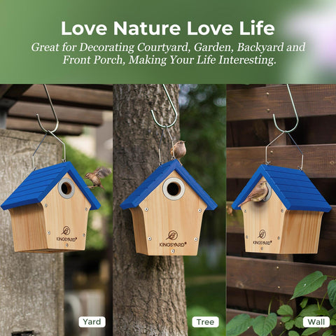Kingsyard royal blue wren house image ready for garden display