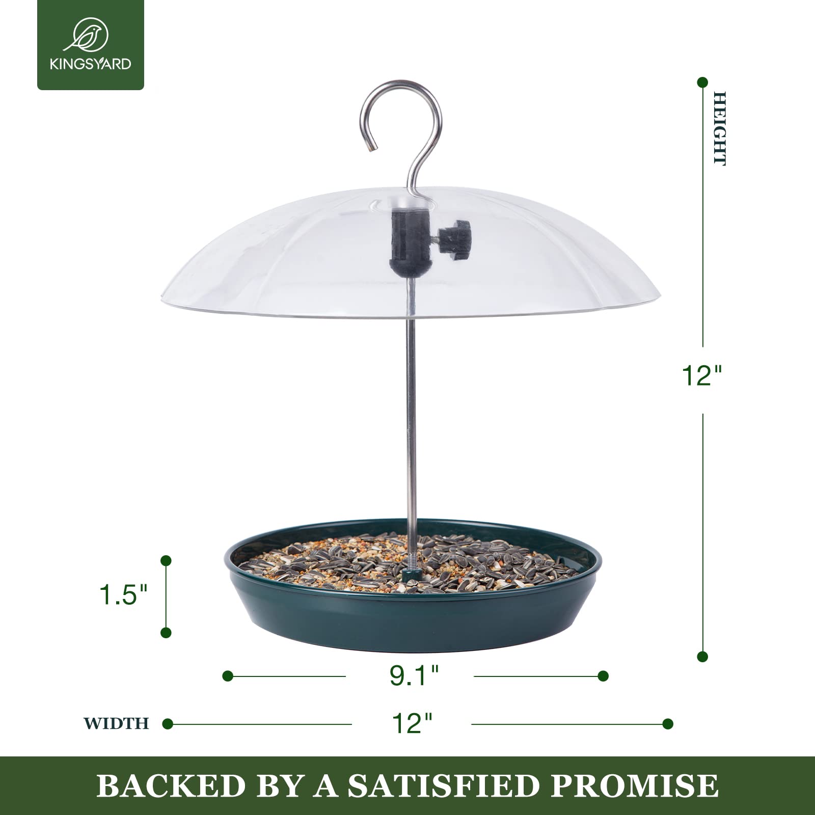 Kingsyard rust-proof metal base providing stable outdoor placement in wind