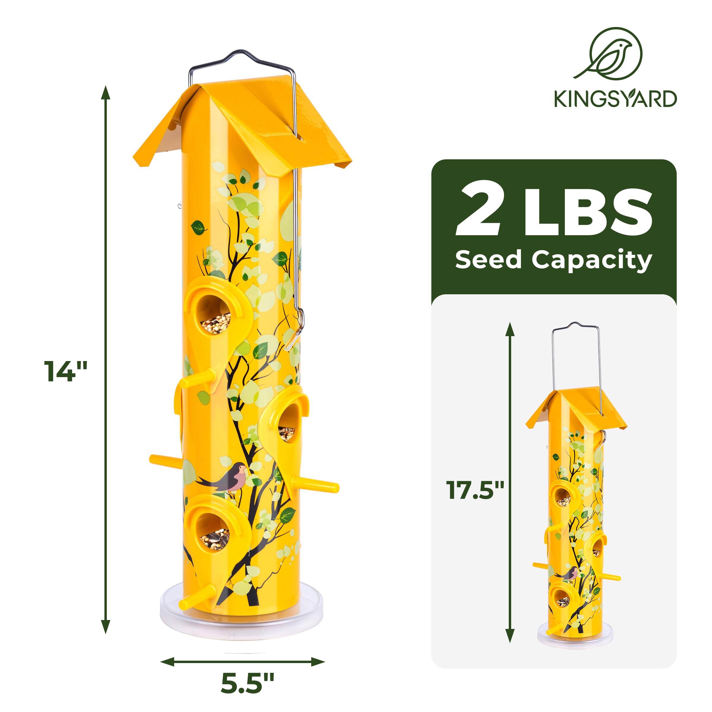 Kingsyard seed housing with drainage holes helps seeds stay dry and fresh