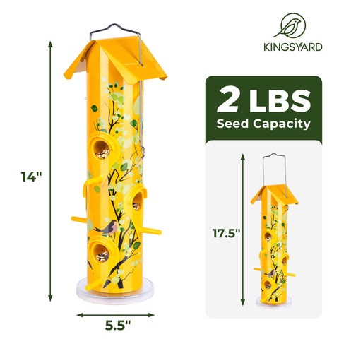 Kingsyard seed housing with drainage holes helps seeds stay dry and fresh