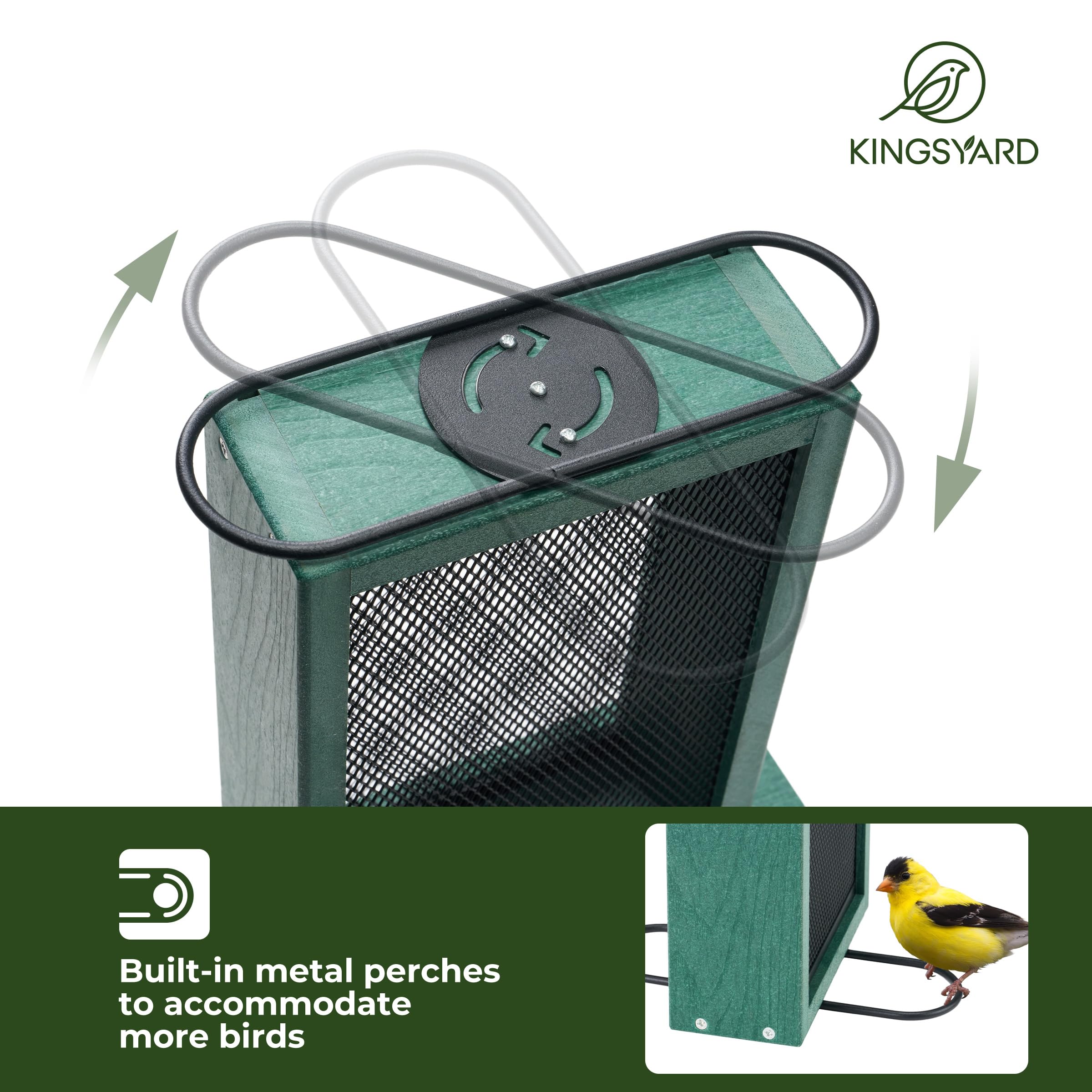 Kingsyard sliding mesh enables easy refills and quick cleaning