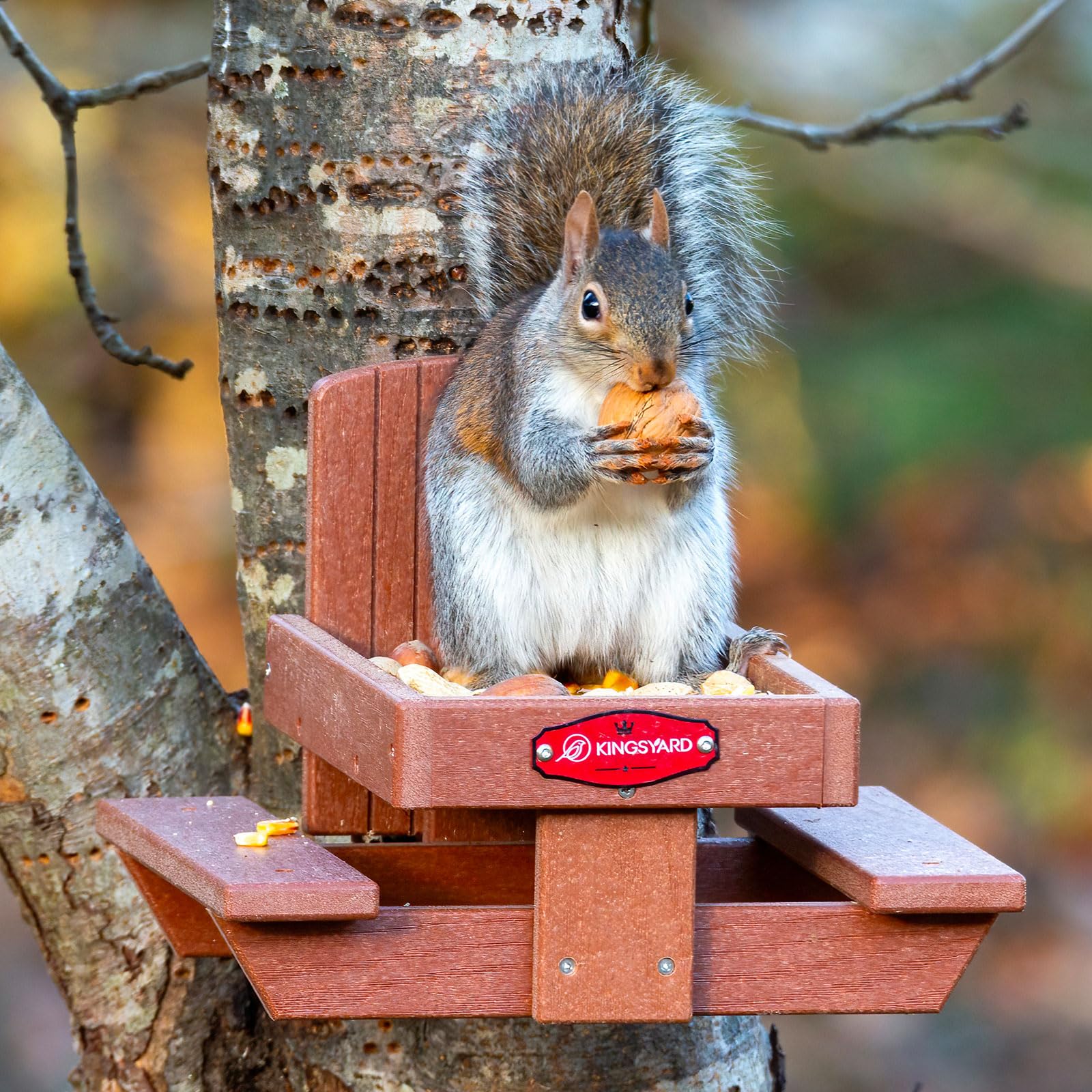 Kingsyard Squirrel Feeder Table makes a thoughtful gift for nature lovers.
