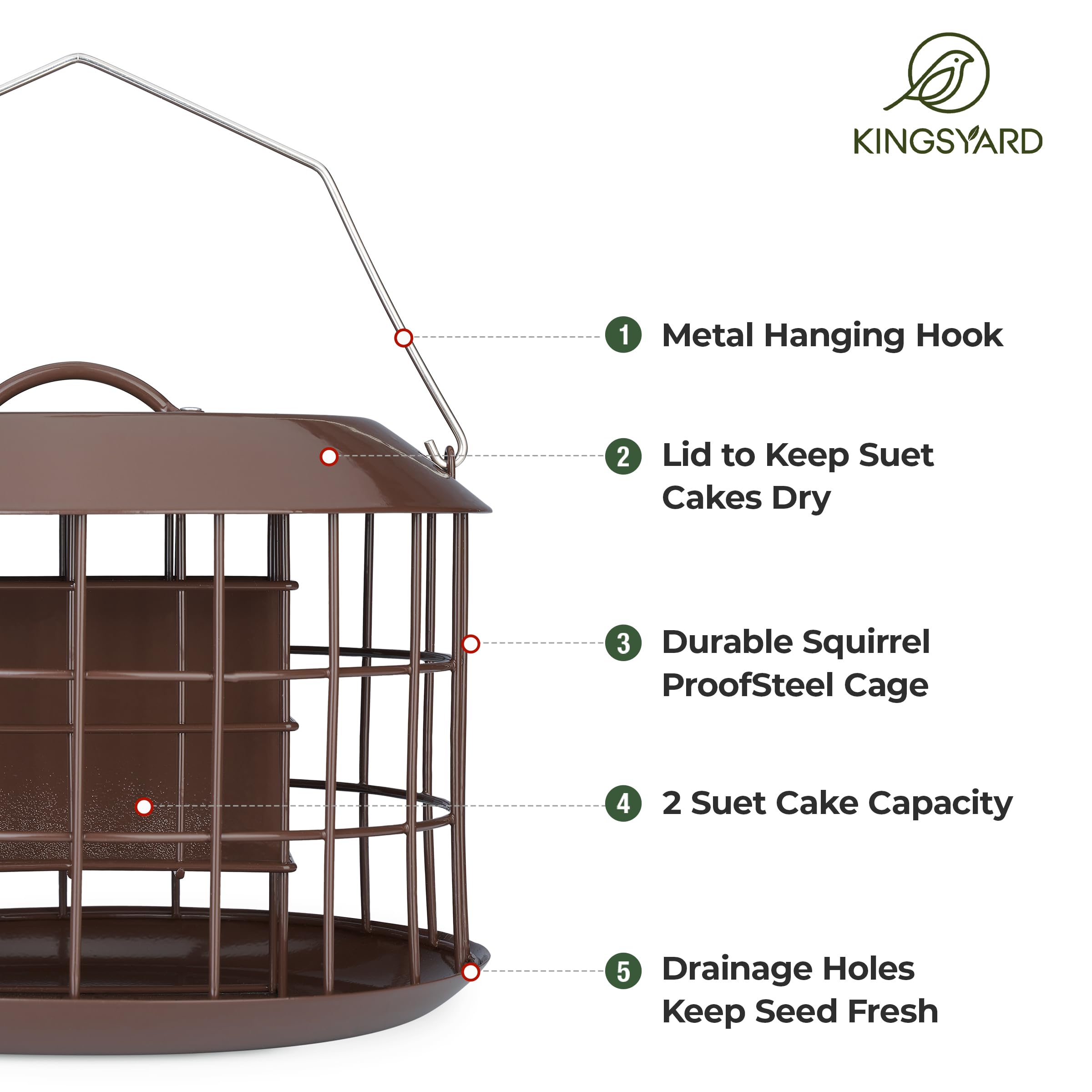 Kingsyard Top Baffle Shroud protects birds from sun and rain