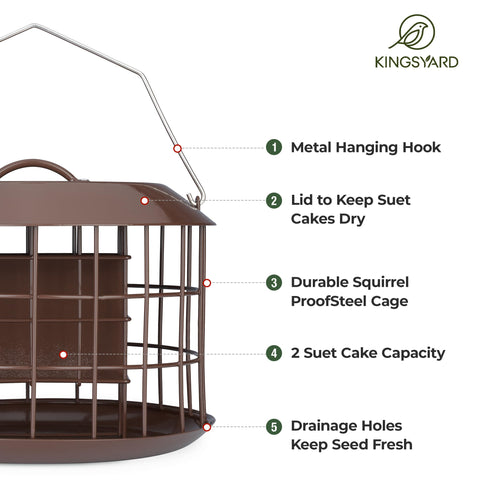 Kingsyard Top Baffle Shroud protects birds from sun and rain