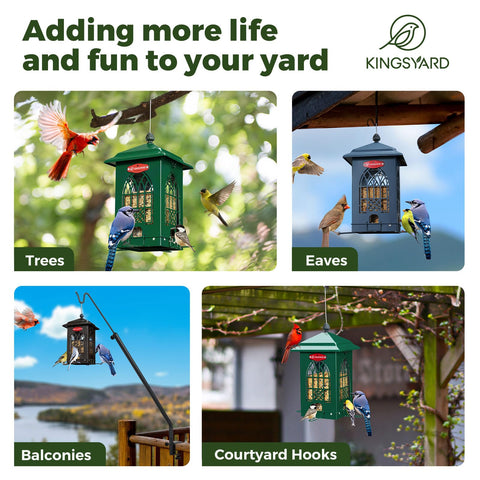 Kingsyard u-shaped stand feet provide stable footing for outdoor placement