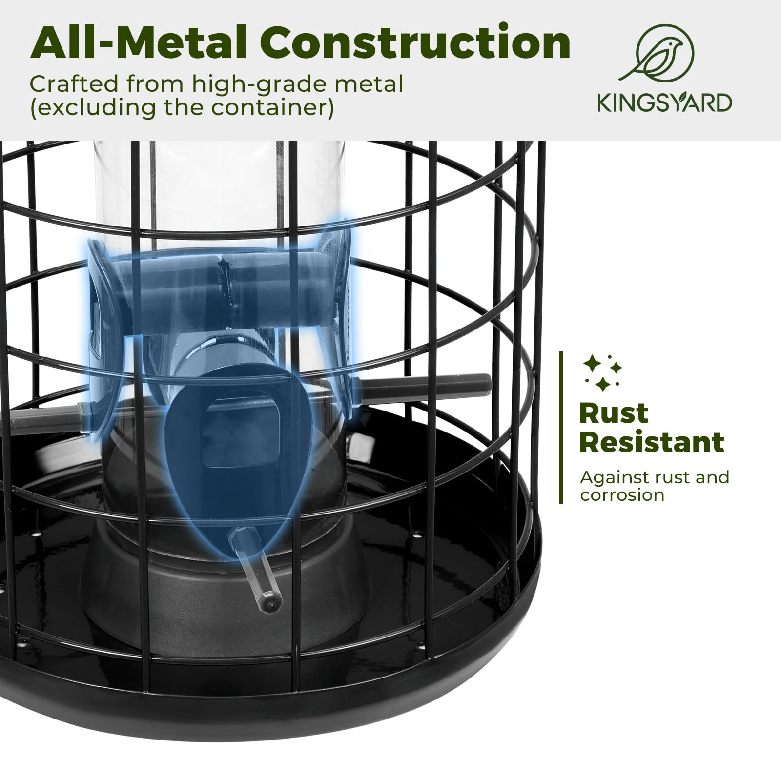 Kingsyard storage chamber enlarges seed capacity for longer intervals