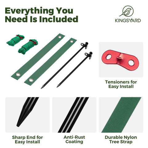 Kingsyard versatile stakes for tents, gardens, and playground setups