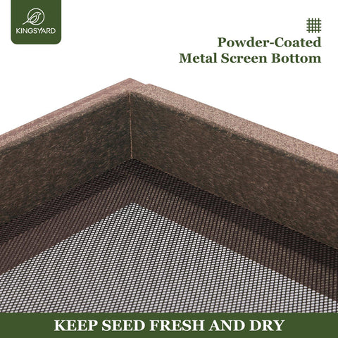Kingsyard weatherproof brown feeder—stable design that resists the elements.