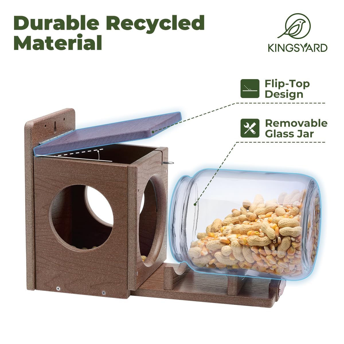 Kingsyard weatherproof durable plastic close-up shows sturdy outdoor construction.
