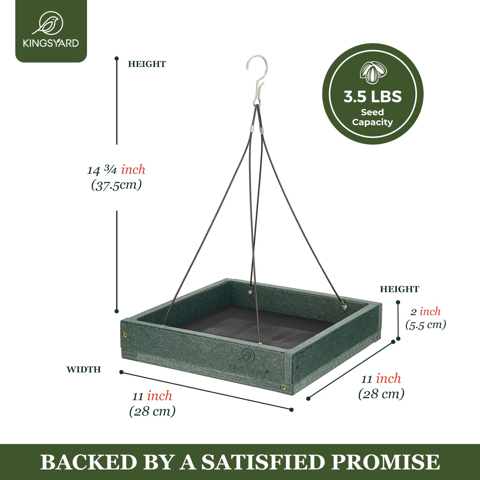 Kingsyard weatherproof recycled plastic construction supports year-round use