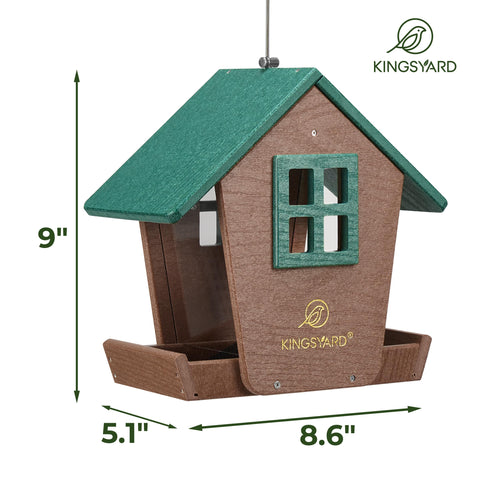 Kingsyard weatherproof recycled plastic construction withstands rain and sun.
