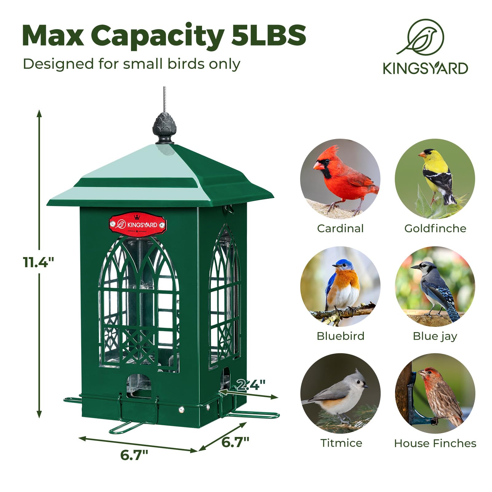 Kingsyard weight-activated perch in action demonstrating intrusion protection
