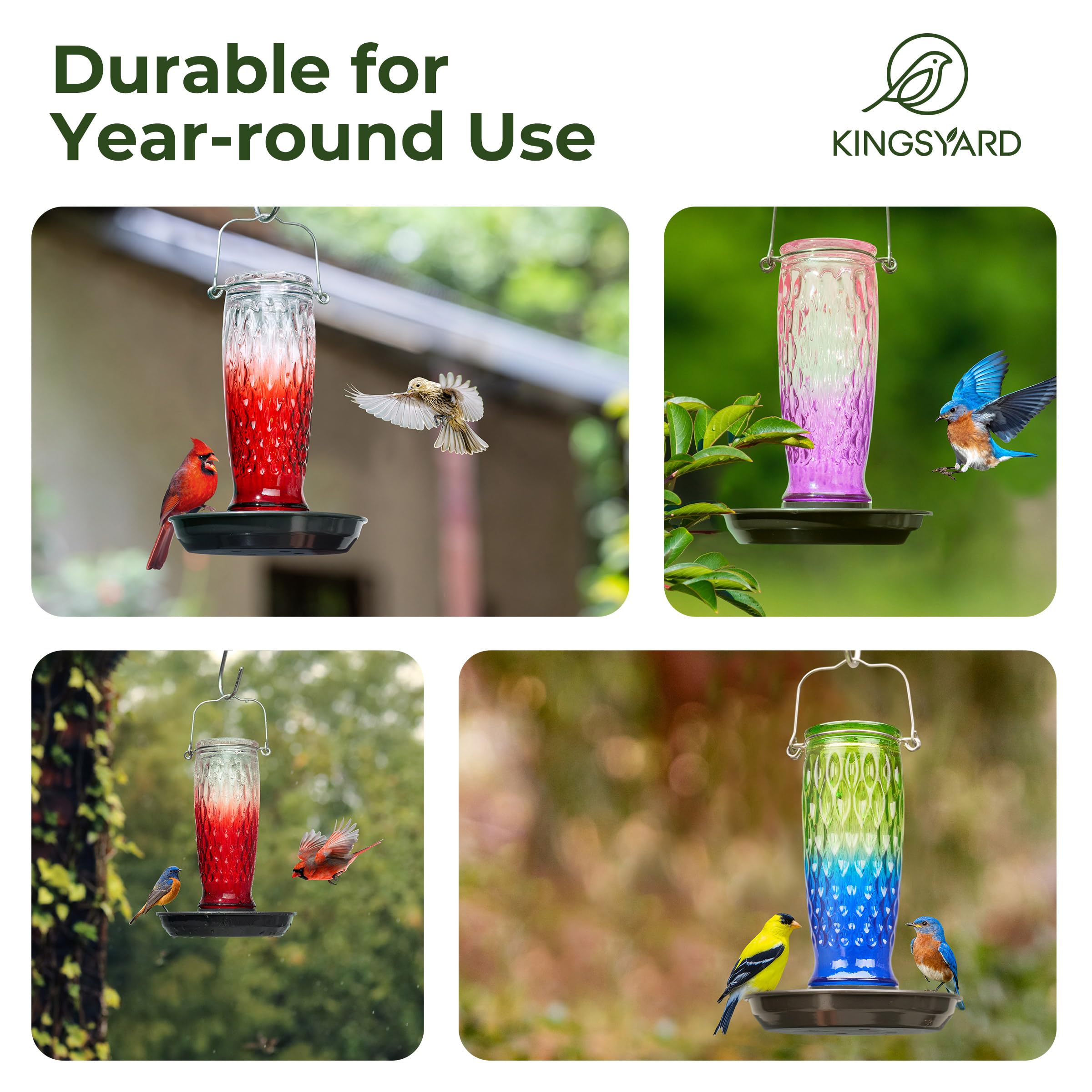 Kingsyard wide-mouth design makes refilling and cleaning quick and simple.