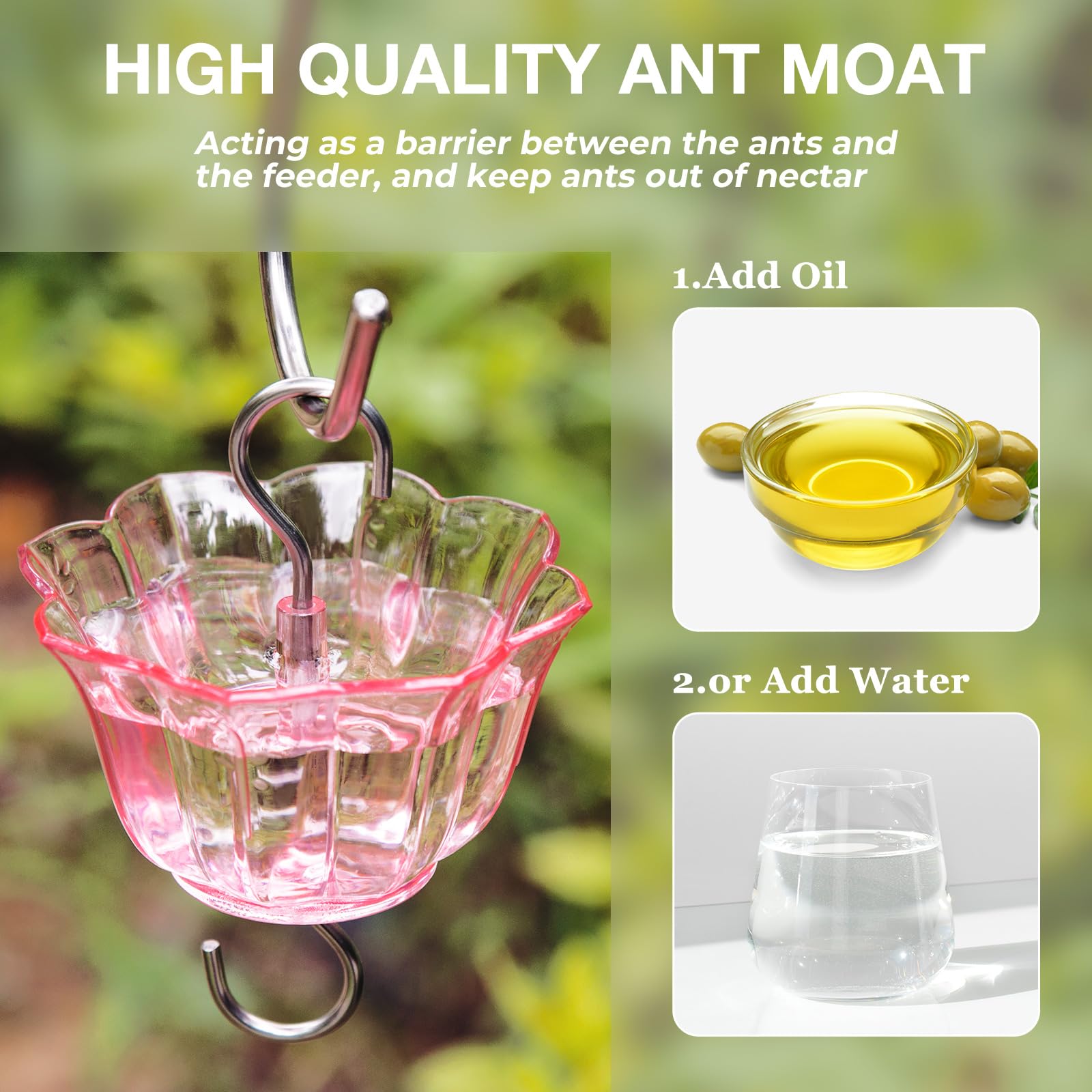 Kingsyard wide-mouth glass feeder for easy filling and cleaning.