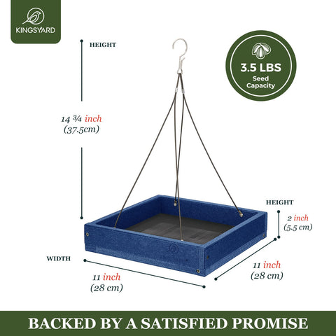 Kingsyard WPC feeder bottom mesh provides ventilation and drainage to keep contents dry.