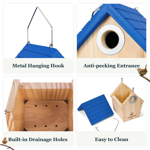 Kingsyard wren house with 1-inch entrance hole inviting wrens