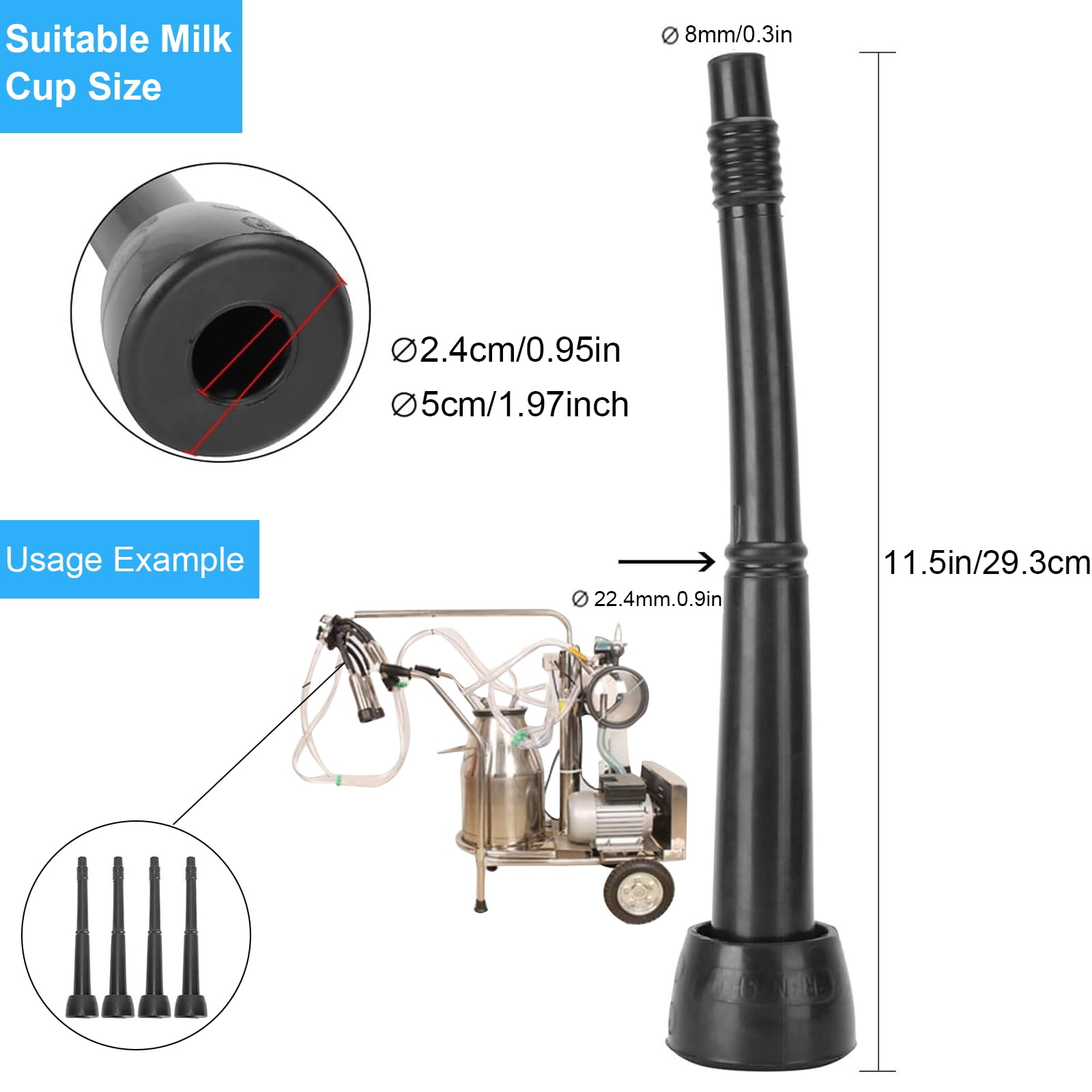 KINGTAIXIN milking liner leakproof connection with steel cups during sessions.