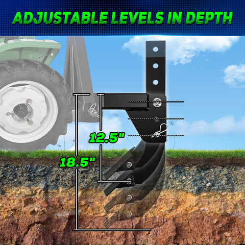 Kingway box blade shank with four-hole design for height adjustment.