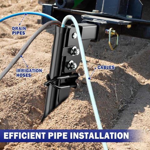 Kingway pipelayer attachment threading pipe through for quick installation.