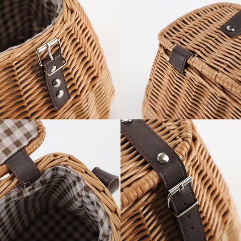 KINGWILLOW wicker basket with lining adds a refined touch for gifting
