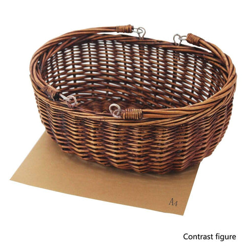 Delicate handmade weave on the Kingwillow brown basket.