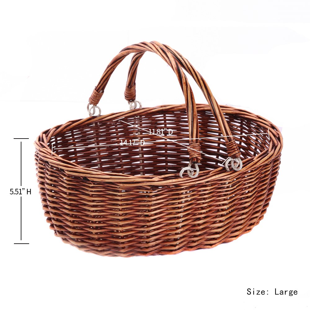 Sturdy steam willow handles of the Kingwillow basket enable comfortable carrying.