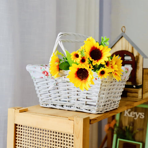 Kingwillow white storage basket adds simple elegance to home decor.