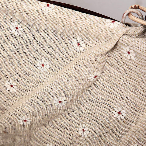 KINJOEK wicker basket with water-based finish offers durability and water resistance.