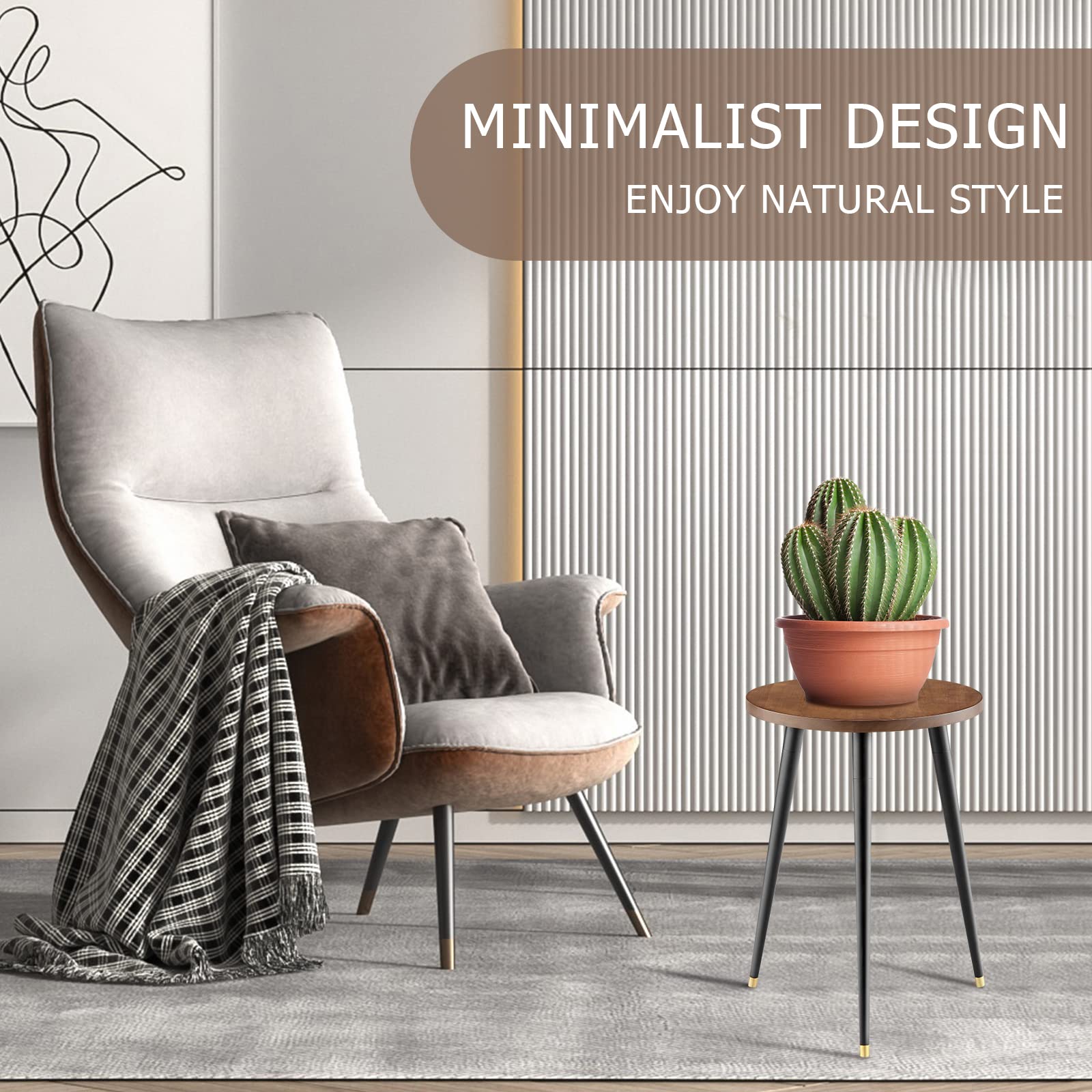 KINNARY plant stand metal legs reveal reinforced support up to 150 lbs.