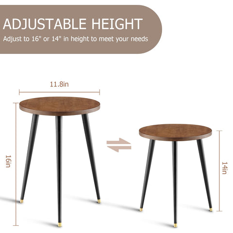 KINNARY plant stand walnut top close-up emphasizes premium finish and weather resistance.