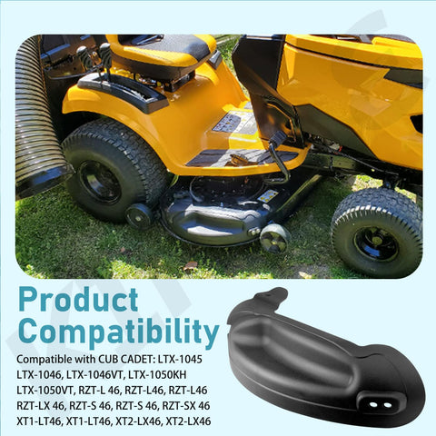 KINTLE 42-46 inch deck notes highlighting fit requirements for MTD-built tractors.