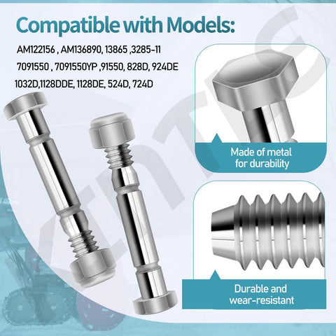 KINTLE bolts with 2-1/8 inch overall length ideal for replacement on worn shafts.