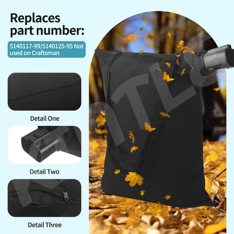 KINTLE BV3100-compatible bag attaches securely during yard cleanup