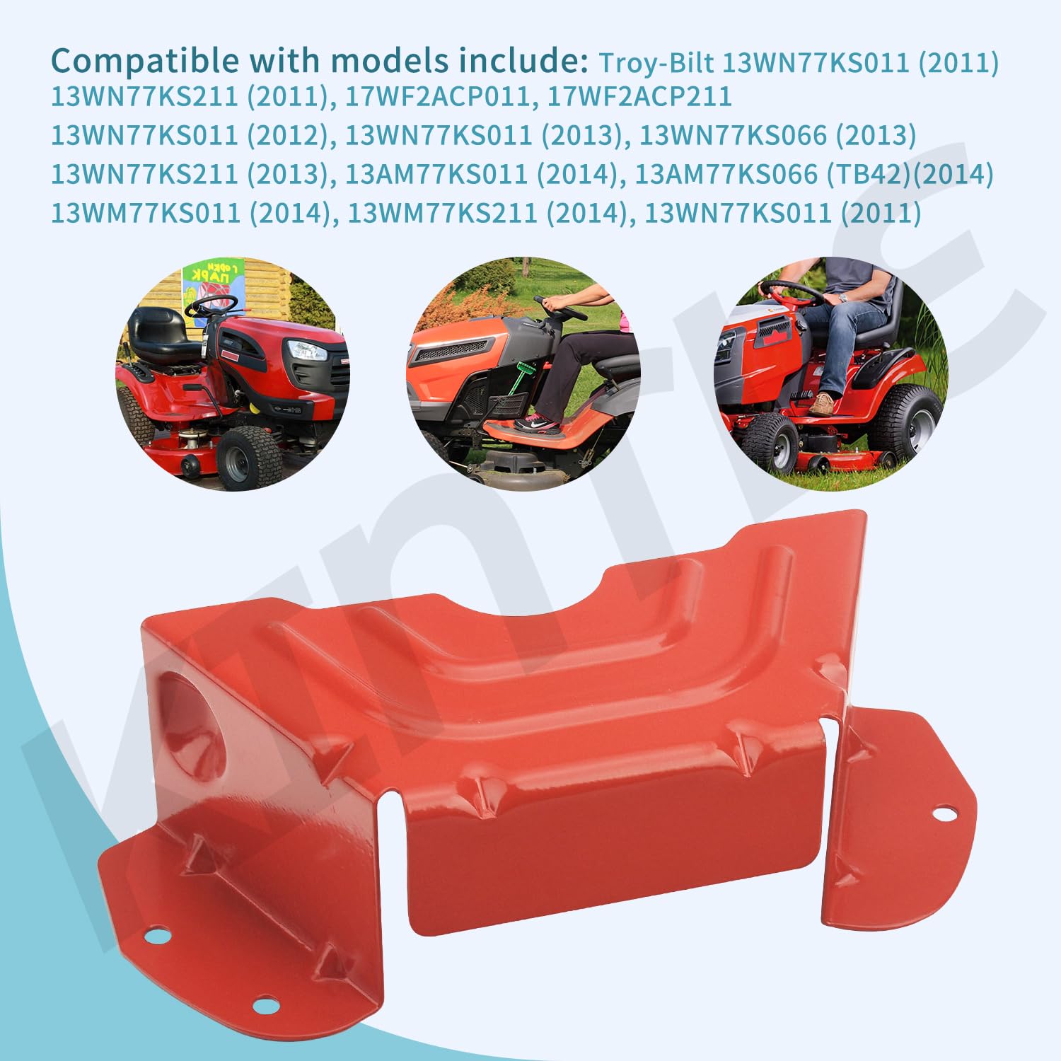 KINTLE installation ready guard cover mounted on a mower.