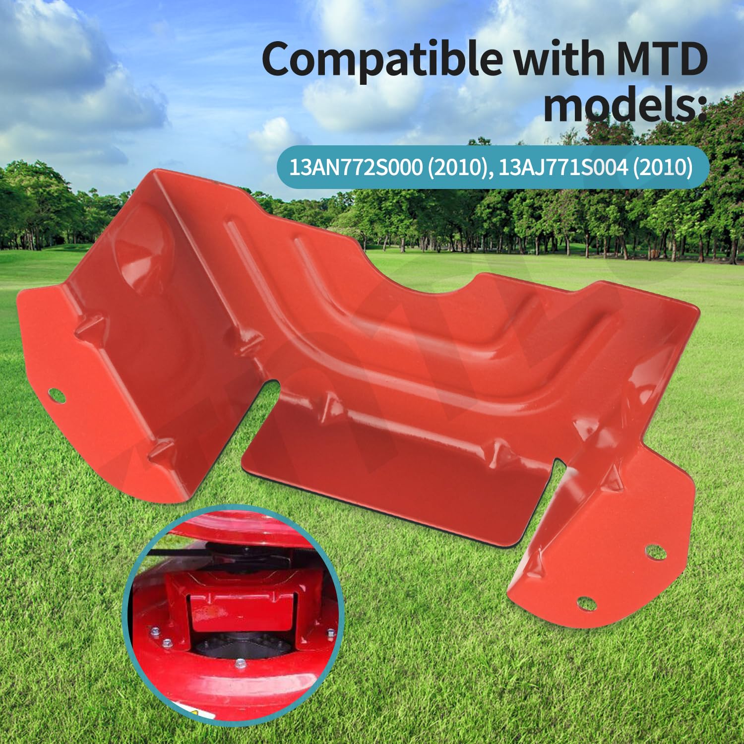 KINTLE red deck guard enhances visibility during maintenance.