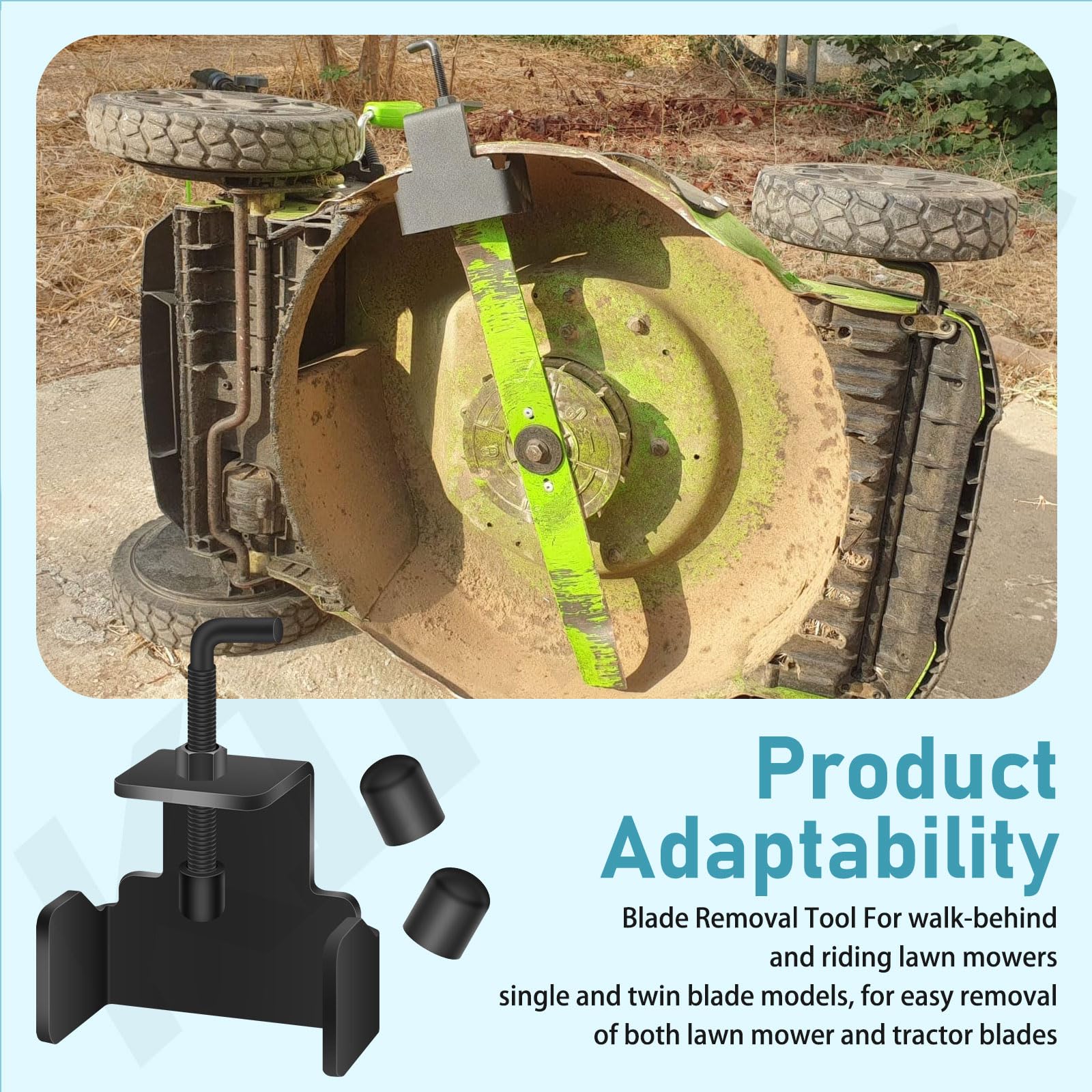 KINTLE rigid metal construction enhances durability during blade service.