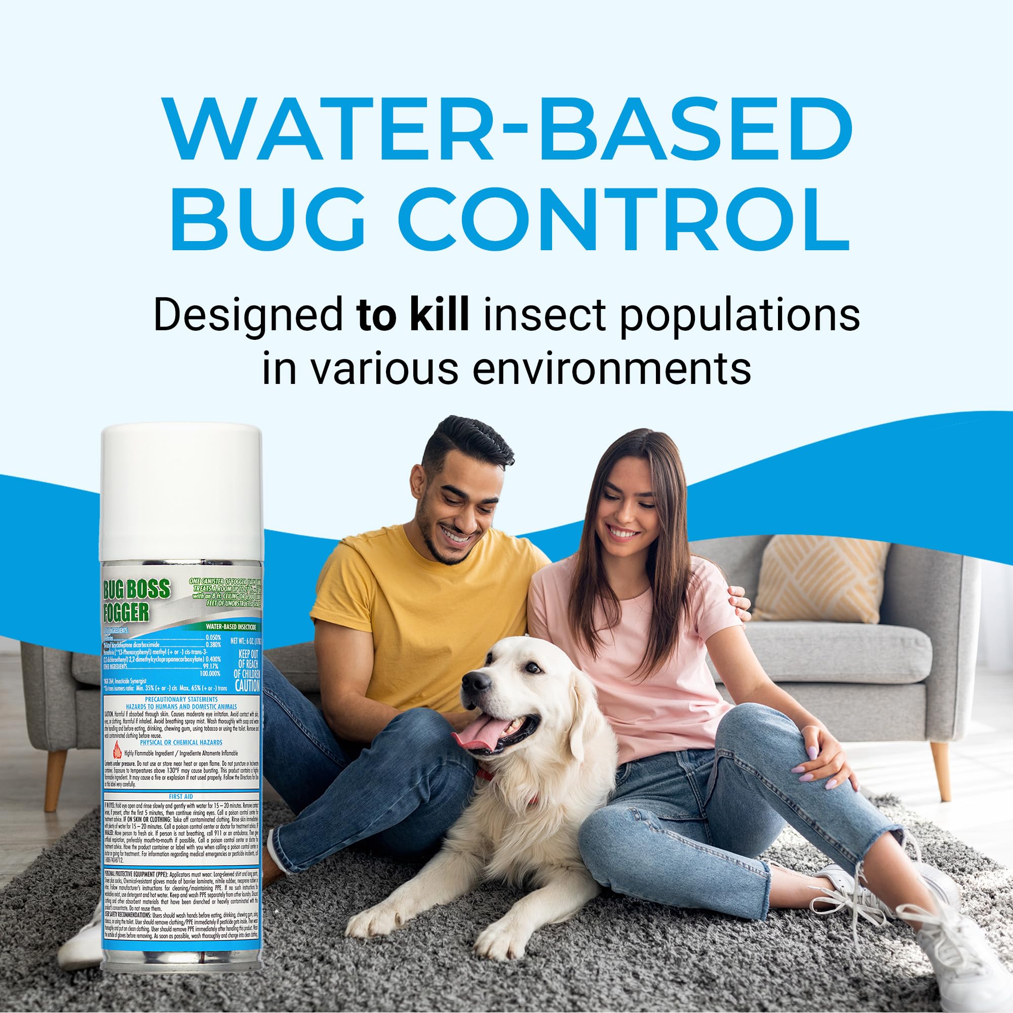 Kinzua bug fogger mist release shows efficient, rapid application.