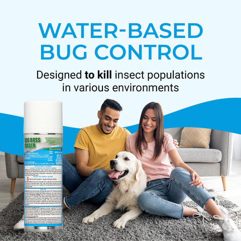 Kinzua bug fogger mist release shows efficient, rapid application.