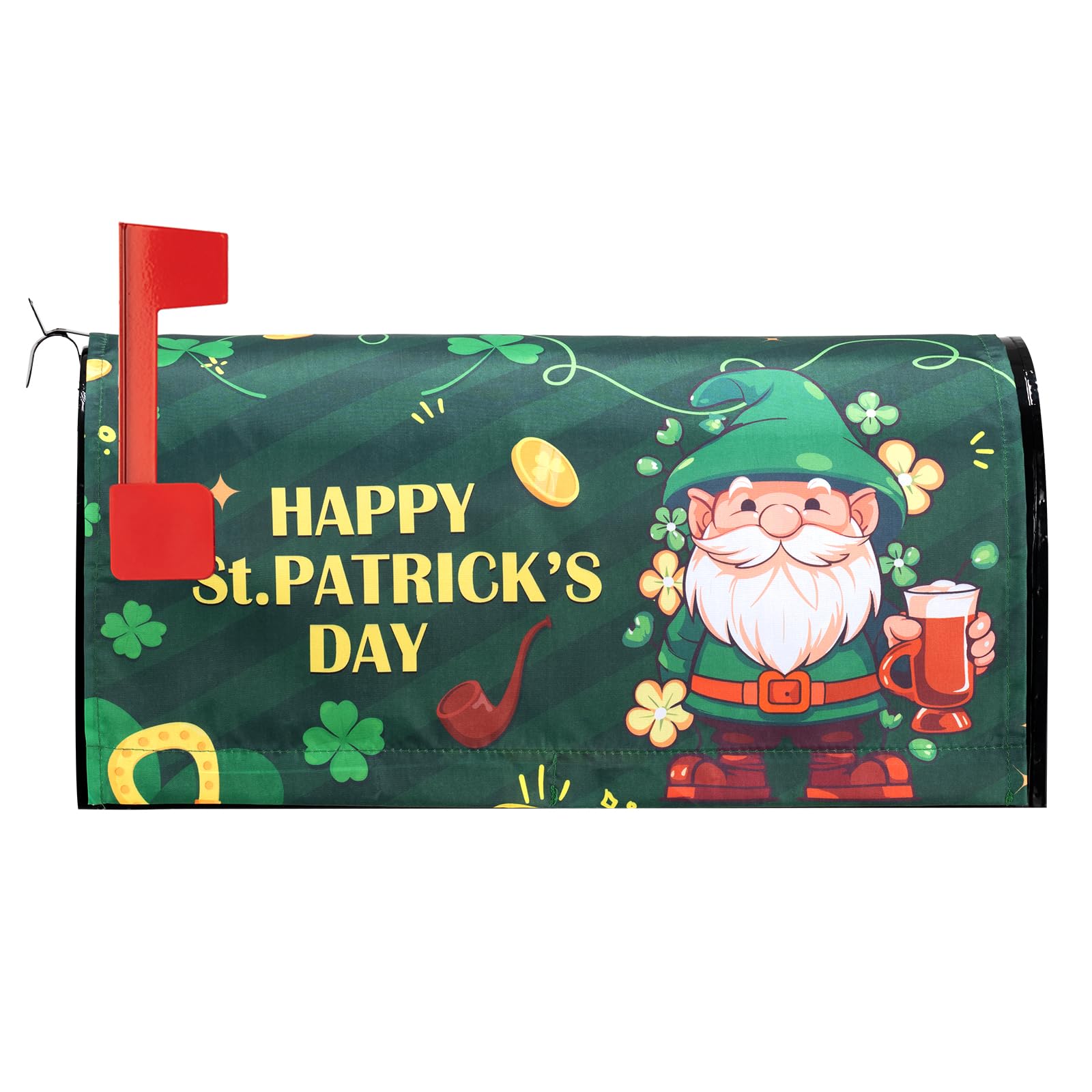 KIOYTLIK St. Patrick's Day mailbox cover front view enhances curb appeal