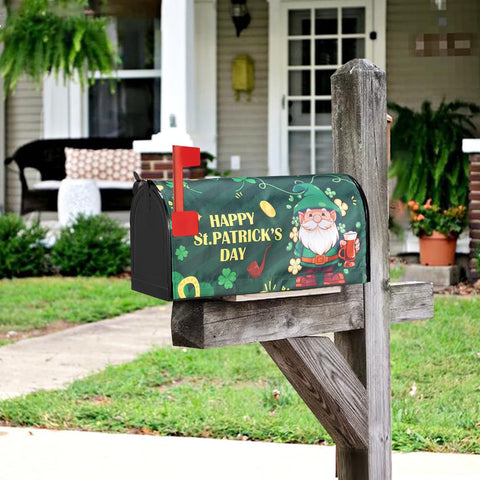KIOYTLIK St. Patrick's Day mailbox cover weatherproof finish resists outdoor wear