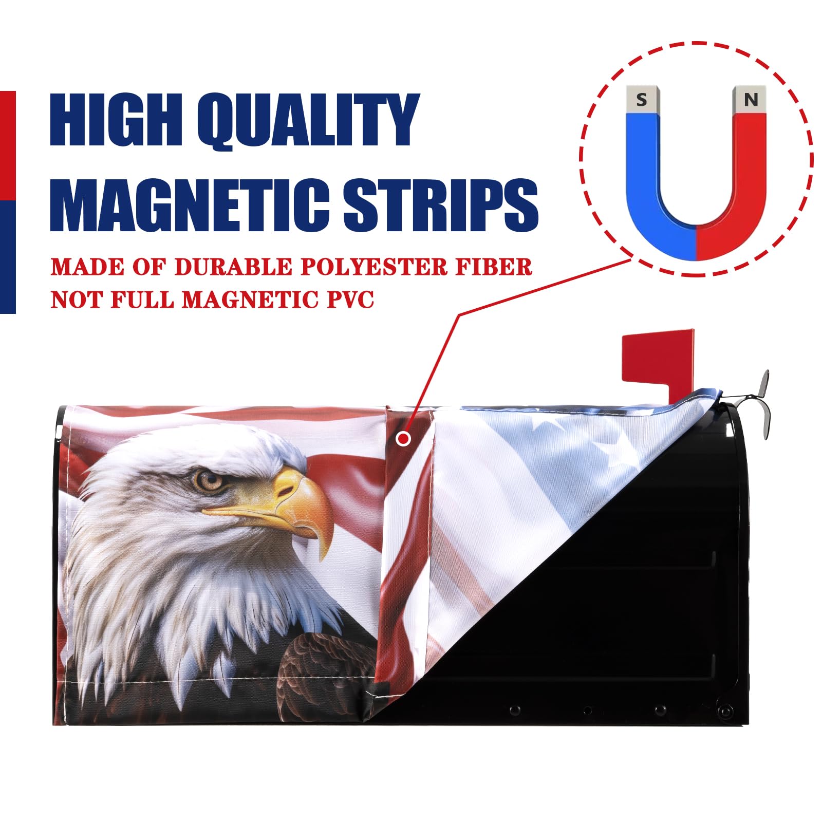 KIOYTLIK universal-fit mailbox cover fits standard 19x6.5 inch mailboxes