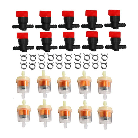 Kipa 1-4 inch fuel filter shut-off valve clamp pack-10 for easy maintenance