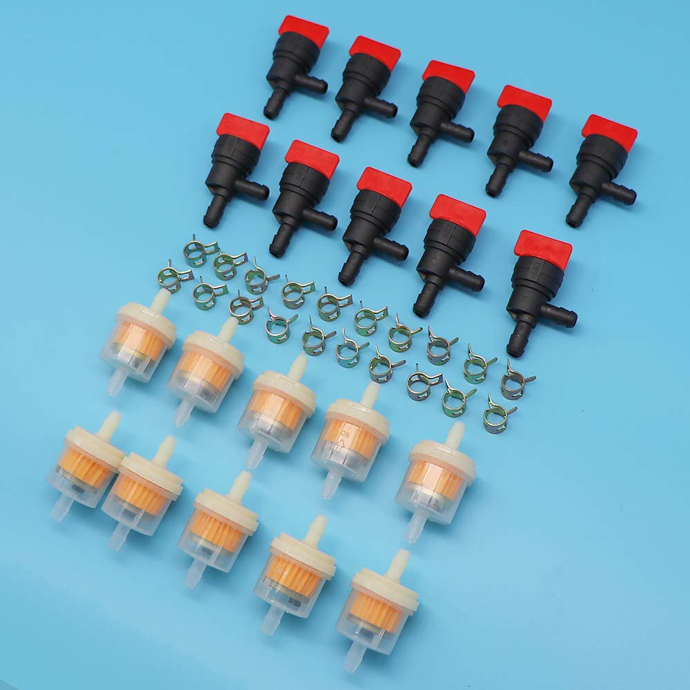 KIPA 10-pack fuel valve kit with filters and clamps for quick repairs