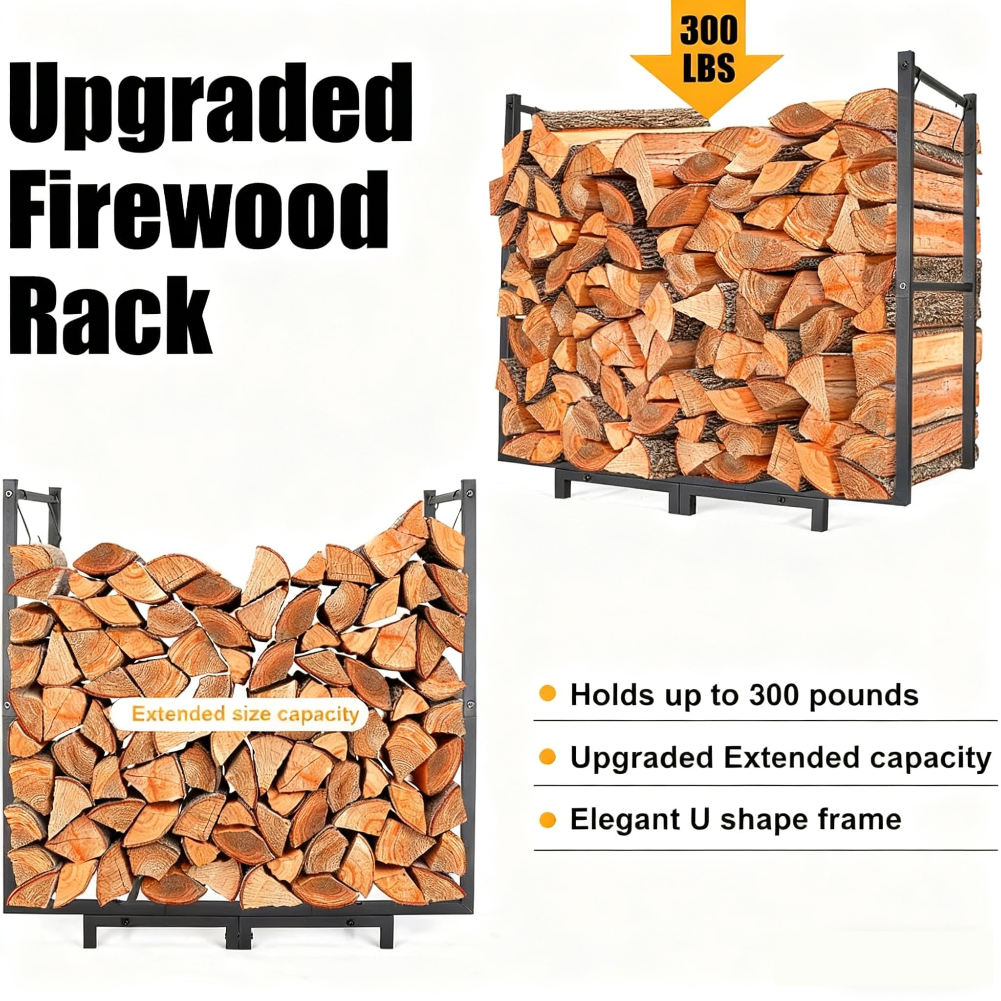 KIPHCA firewood rack indoor or outdoor versatility for patios and garages