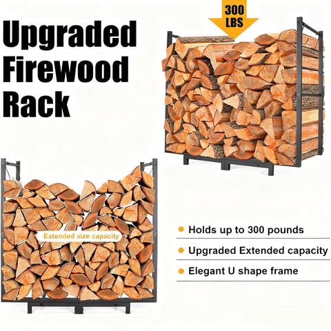 KIPHCA firewood rack indoor or outdoor versatility for patios and garages